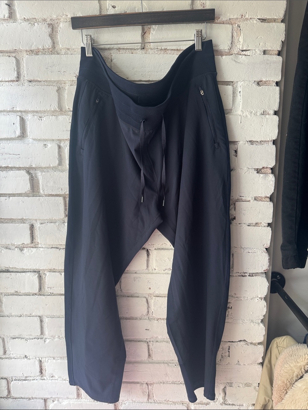 Women’s dark navy Drawstring Casual Pants tie waist band